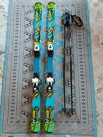 Sci 138cm + racchette 107cm