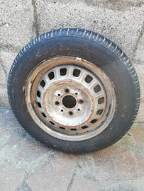 Ruota gomma + cerchio fiat panda