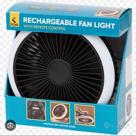 Miniventilatore wireless con telecomando e luce