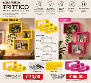 SET DI TRE MENSOLE - NUOVE