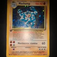 Carta pokemon Machamp Prima Edizione base 8/102 m