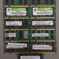 MEMORIA RAM SODIMM DDR2 E DDR3 PER PC PORTATILE