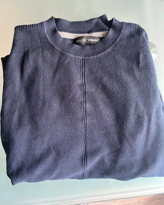 Pullover girocollo blu-taglia S