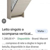 letto a scomparsa alta ribalta