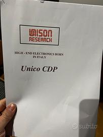 Unison research CDP copia Manuale d’uso istruzioni