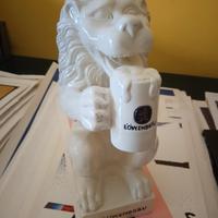 spillatore birra Lowenbrau ceramica Leone epoca