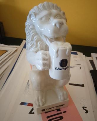 spillatore birra Lowenbrau ceramica Leone epoca