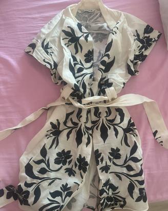 vestito di zara estivo maniche corte floreale