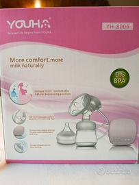 Tiralatte elettrico Youha con biberon.