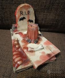 Scultura RIP Lapide Cripta Bara 14 cm x 9 cm