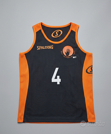 Canotta Basket Spalding Reversibile Arancione/Nera