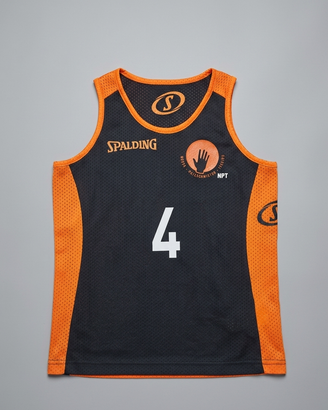 Canotta Basket Spalding Reversibile Arancione/Nera
