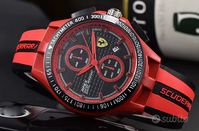orologio Ferrari rosso al quarzo da polso