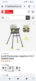 Seggiolone per bambini 3 in 1 Lorelli Siesta 