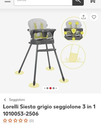 Seggiolone per bambini 3 in 1 Lorelli Siesta 