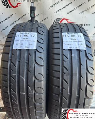 2 PNEUMATICI 215/60 R17 TIGAR ESTIVE 75%