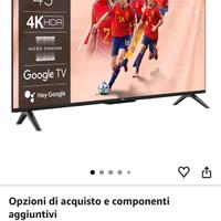 TV TCL 43" 4K - NUOVA E IMBALLATA