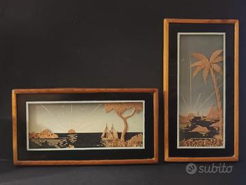 Set diorama in sughero vintage.
