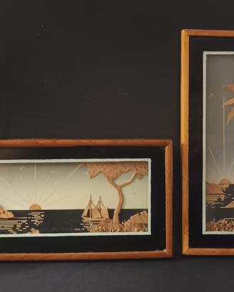 Set diorama in sughero vintage.