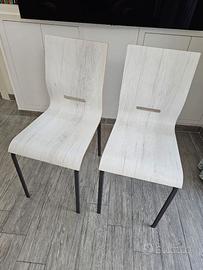 Coppia di Sedie Design Moderno - Effetto Legno