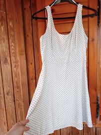 Abito bianco a pois stile anni 50 Zara