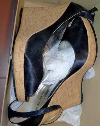 sandali  vintage con zeppa