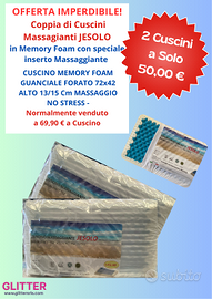 Coppia di cuscini massaggianti in memory foam