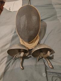 2 Spade da scherma vintage+maschera, anni 50'/ 60'