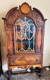 Mobile legno antico con vetrina e cassetto