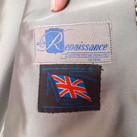 Cappotto in lana spigato bianco e nero XXL uomo