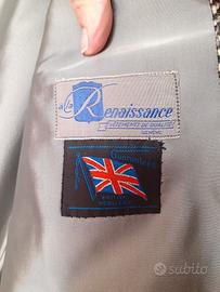 Cappotto in lana spigato bianco e nero XXL uomo