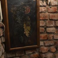 Dipinto antico a tema natura morta fine 1800