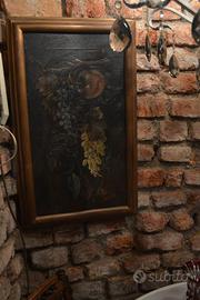 Dipinto antico a tema natura morta fine 1800
