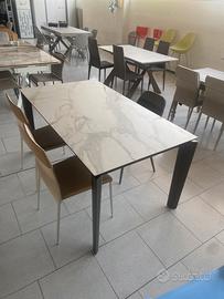 Tavolo in cristal ceramica marmo allungabile