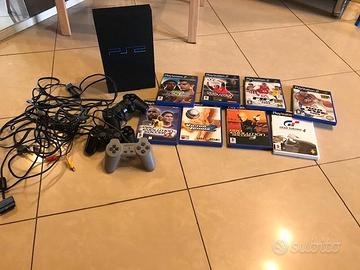 VIDEO GIOCO PS2 BASE + 8 GIOCHI