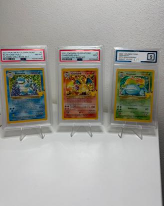 Charizard,Blastoise,Venosaur di Celebrations psa