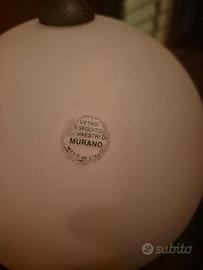 Lampada da comodino in vetro di Murano