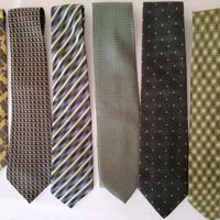 6 cravatte seta larghezza 10 cm.