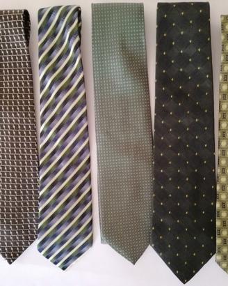 6 cravatte seta larghezza 10 cm.