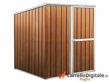 Box da giardino lamiera 175x185cm 2,92mq fin legno