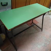 Banco scolastico doppio con poggia libri  vintage 