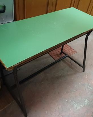 Banco scolastico doppio con poggia libri  vintage 