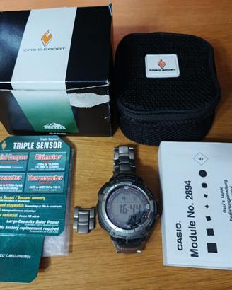 Casio Pro Trek PRG-80 T (2894) in titanio, Complet