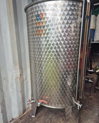 Bidone inox 400 L per olio