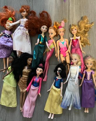 Bambole principesse Disney e Barbie