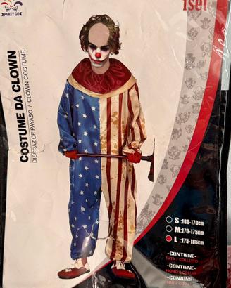 COSTUME DA CLOWN PATRIOTA PER ADULTI