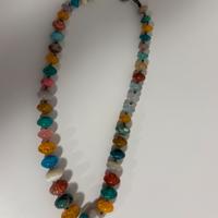 Collana pietre dure colorate chiusura argento