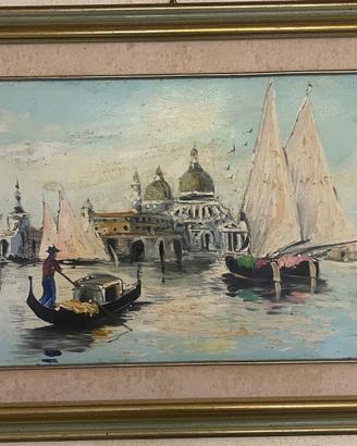 Quadro gondole (cm73x50) piazza  (cm66x48)