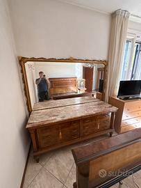 Comò Classico di Pregio Specchio e Piano in Marmo