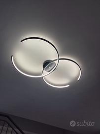 Plafoniera Trio WIZ Citizen LED Nero Alexa Google